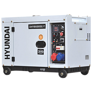 Generator de curent trifazat cu motor diesel Hyundai DHY8600SE-T