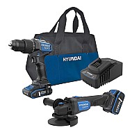 Set masina de gaurit si insurubat brushless cu percutie Hyundai HD20X-60 + polizor unghiular brushless Hyundai AG20X-115 Set masina de gaurit si insurubat brushless cu percutie Hyundai HD20X-60 + polizor unghiular brushless Hyundai AG20X-115