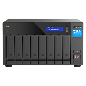 QNAP TVS-H874-I7-32G NAS 8 Bay Intel Core i7 12 Core 32GB RAM 2.5GbE 2x M.2 NVMe Tower