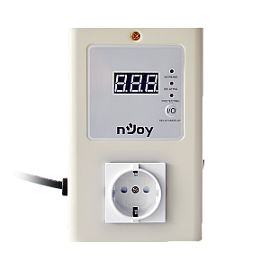 nJoy AVR Royer 16A AVRL-16A01RY-CS01B Stabilizator si Protector Tensiune cu LCD 16A 1x Schuko pentru Aer Conditionat Frigider TV
