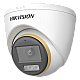 ColorVu, Dual Light - Camera analog 2MP, lentila 2.8mm, IR 40m, WL 40m, TVI/AHD/CVI/CVBS, Mic. - HIKVISION DS-2CE72DF3T-LFS-2.8mm