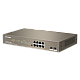 Switch 8 porturi PoE+ Gigabit, 2 porturi SFP Gigabit, 130W, 1U - IP-COM G1110P-8-150W