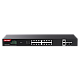 Switch 16 porturi Gigabit PoE, 2 x RJ45 Gigabit Uplink, 2 x SFP Gigabit, 1U - IP-COM G1120P-16-250W