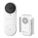 Kit sonerie video EZVIZ, conexiune Wi-Fi, rezolutie 3k,  acumulator 5200mAh, PIR detectie miscare, unghi vizualizare ultra-larg, slot SDcard CS-DB2-Pro-3K