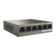 Switch 4 porturi Gigabit PoE+, 2 porturi RJ45 Gigabit, 58W, Management - IP-COM G2206P-4-63W