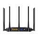 Router Wi-Fi 6, DualBand 2.4Ghz/5GHz, 300+1201Mbps, 5x6dBi, 4 porturi Gigabit - TENDA TND-RX2-PRO