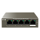 Switch 4 porturi Gigabit PoE, 1 port Uplink Gigabit - Tenda TND-TEG1105P-4-63W