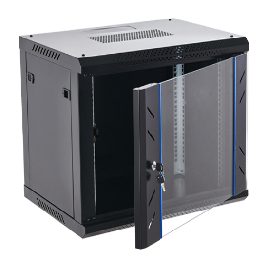 Rack perete 12U 19 600x450, negru, seria economica - ASYTECH Networking ASY-12U-6045WL
