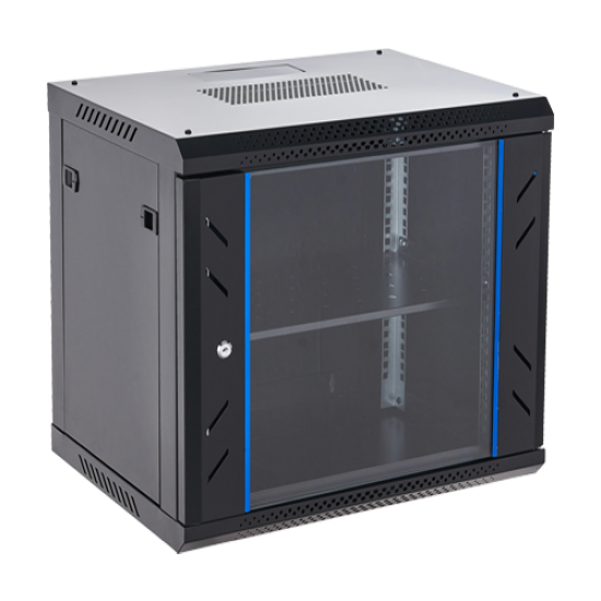 Rack perete 12U 19 600x450, negru, seria economica - ASYTECH Networking ASY-12U-6045WL