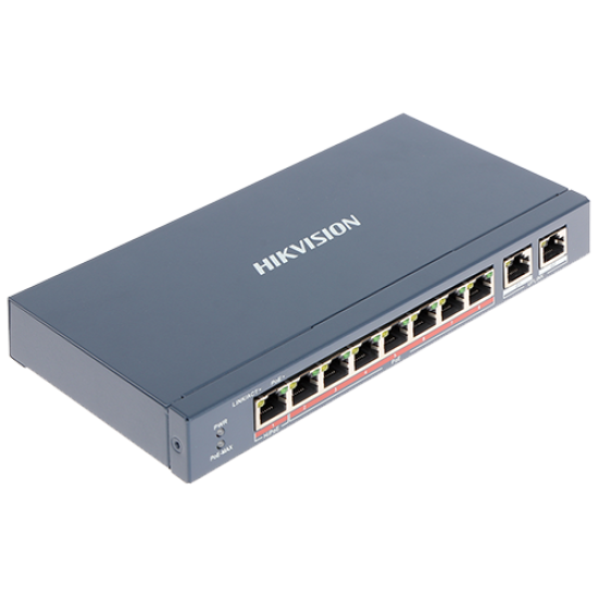 DS-3E0310HP-E | HIKVISION | Switch 8 porturi PoE+, 2 porturi uplink - HIKVISION DS-3E0310HP-E Switch 8 porturi PoE+, 2 porturi uplink - HIKVISION DS-3E0310HP-E