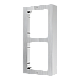Rama montaj aparent din otel inoxidabil, 2 module, pentru Interfon modular - HIKVISION DS-KD-ACW2-S