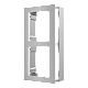 Rama montaj aparent din otel inoxidabil, 2 module, pentru Interfon modular - HIKVISION DS-KD-ACW2-S