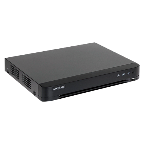 DVR AcuSense, 8 ch. 4K, 8 ch. IP 4K, AUDIO over coaxial, Alarma, 1U - HIKVISION iDS-7208HUHI-M1-X(4A+8/4ALM)