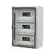 Cutie modulara IP65 din ABS gri, usa transparenta, 3 x 15 module, 350x500x190 mm PP3116
