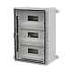 Cutie modulara IP65 din ABS gri, usa transparenta, 3 x 15 module, 350x500x190 mm PP3116