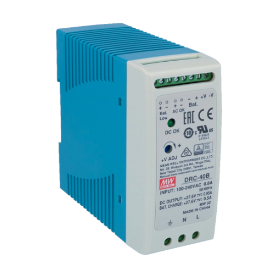 DRC-40B | MeanWell | Sursa de alimentare in comutatie, 27.6V / 0.95A + 0.5A, sina DIN, backup - MEAN WELL DRC-40B Sursa de alimentare in comutatie, 27.6V / 0.95A + 0.5A, sina DIN, backup - MEAN WELL DRC-40B