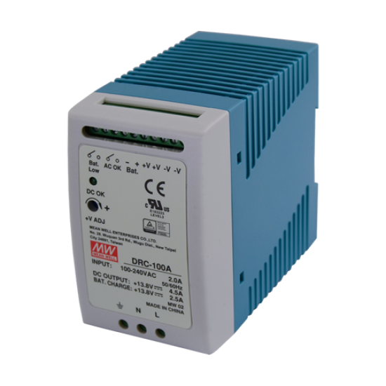 DRC-100A | MeanWell | Sursa de alimentare in comutatie, 13.8V / 4.5A + 2.5A, sina DIN, backup - MEAN WELL DRC-100A Sursa de alimentare in comutatie, 13.8V / 4.5A + 2.5A, sina DIN, backup - MEAN WELL DRC-100A