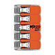 221-415 | WAGO | Conector derivatie 5 fire, max. 4 mm² (25 buc.) - WAGO 221-415 Conector derivatie 5 fire, max. 4 mm² (25 buc.) - WAGO 221-415