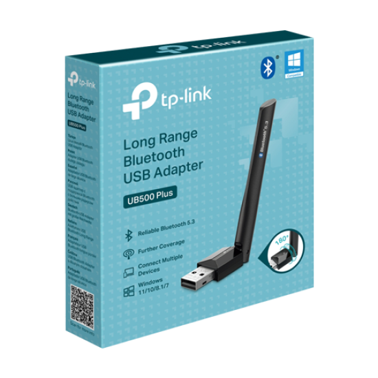 UB500Plus | TP-LINK | Adaptor USB Bluetooth 5.3, Antena Externa - TP-Link UB500Plus Adaptor USB Bluetooth 5.3, Antena Externa - TP-Link UB500Plus