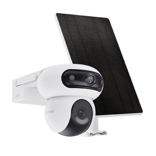 CS-HB90/SP(2x4MP) | EZVIZ | Camera IP PT Dual-Lens 4MP + panou solar 8W, Wi-Fi6, Baterie 10.400 mAh, Audio, IR 35M - EZVIZ CS-HB90/SP(2x4MP) Camera IP PT Dual-Lens 4MP + panou solar 8W, Wi-Fi6, Baterie 10.400 mAh, Audio, IR 35M - EZVIZ CS-HB90/SP(2x4MP)