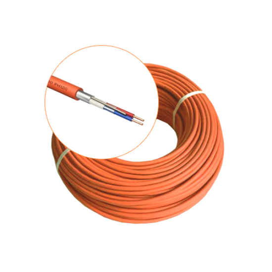 MEK90-1x2x08 | Mekas Kablo | Cablu incendiu JE-H(St)H FE 180 E30/E90, 1x2x08 ecranat, 100m - EuroClass MEK90-1x2x08 Cablu incendiu JE-H(St)H FE 180 E30/E90, 1x2x08 ecranat, 100m - EuroClass MEK90-1x2x08