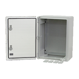 Cutie distributie IP65 din ABS gri, usa transparenta, placa metalica, 300x400x170 mm PP3014 Cutie distributie IP65 din ABS gri, usa transparenta, placa metalica, 300x400x170 mm PP3014