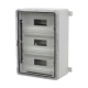 Cutie modulara IP65 din ABS gri, usa transparenta, 3 x 15 module, 350x500x190 mm PP3116 – Plastim PP3116