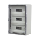 Cutie modulara IP65 din ABS gri, usa transparenta, 3 x 15 module, 350x500x190 mm PP3116 – Plastim PP3116