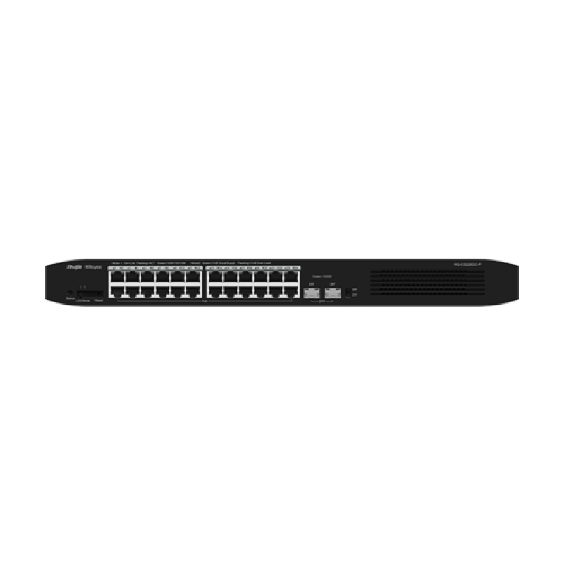 Ruijie Networks RG-ES226GC-P – Switch 24 porturi PoE+, 2 porturi SFP, Gigabit, Cloud Management - Ruijie RG-ES226GC-P Switch 24 porturi PoE+, 2 porturi SFP, Gigabit, Cloud Management - Ruijie RG-ES226GC-P – Ruijie Networks RG-ES226GC-P