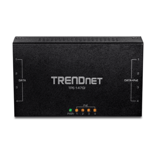 TPE-147GI | TRENDnet | Injector Gigabit 4 x PoE+, putere 65W - TRENDnet TPE-147GI Injector Gigabit 4 x PoE+, putere 65W - TRENDnet TPE-147GI