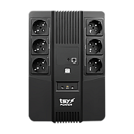 UPS TSY Power, 600VA/360W, LED, line interactive, 6 x Schuko TSY-D-0K6-LED UPS TSY Power, 600VA/360W, LED, line interactive, 6 x Schuko TSY-D-0K6-LED