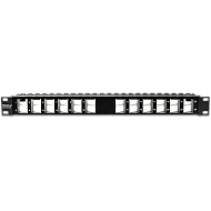 Patch Panel ecranat 24 porturi blank keystone inclinate 1U - TRENDnet TC-KP24SA Patch Panel ecranat 24 porturi blank keystone inclinate 1U - TRENDnet TC-KP24SA