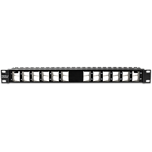 Patch Panel ecranat 24 porturi blank keystone inclinate 1U - TRENDnet TC-KP24SA