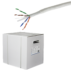 Cablu UTP DE EXTERIOR double jacket, cat 6, cupru, 305m, 4x2x23 AWG - eRaya NET6PDG-305
