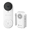 Kit sonerie video EZVIZ, conexiune Wi-Fi, rezolutie 3k,  acumulator 5200mAh, PIR detectie miscare, unghi vizualizare ultra-larg, slot SDcard CS-DB2-Pro-3K – EZVIZ CS-DB2-Pro-3K