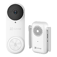 Kit sonerie video EZVIZ, conexiune Wi-Fi, rezolutie 3k,  acumulator 5200mAh, PIR detectie miscare, unghi vizualizare ultra-larg, slot SDcard CS-DB2-Pro-3K