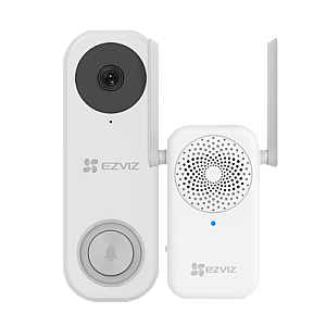 Kit sonerie video EZVIZ, conexiune Wi-Fi, rezolutie 3k,  acumulator 5200mAh, PIR detectie miscare, unghi vizualizare ultra-larg, slot SDcard CS-DB2-Pro-3K