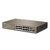Switch 16 porturi PoE 10/100 Mbps, 2 port RJ45 Gigabit, 1 port SFP Gigabit - TENDA TND-TEF1118P-16-150W-V30 – TENDA TND-TEF1118P-16-150W-V30