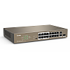 Switch 16 porturi PoE 10/100 Mbps, 2 port RJ45 Gigabit, 1 port SFP Gigabit - TENDA TND-TEF1118P-16-150W-V30 – TENDA TND-TEF1118P-16-150W-V30