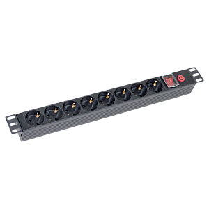 PDU 8 prize Shuko, 19'', 1U, aluminiu cu protectie - ASYTECH Networking ASY-PDU-8