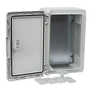 Cutie distributie IP65 din ABS gri, usa mata, placa metalica, 200x300x130 mm PP3001 Cutie distributie IP65 din ABS gri, usa mata, placa metalica, 200x300x130 mm PP3001