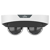 Dual Chanal - Camera IP, 2 x 4MP, lentila 2.8mm, IR 30m, Mic., Alarma, PoE, IK10 - UNV IPC3224SS-ADF28K-I1