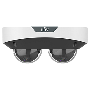 Dual Chanal - Camera IP, 2 x 4MP, lentila 2.8mm, IR 30m, Mic., Alarma, PoE, IK10 - UNV IPC3224SS-ADF28K-I1