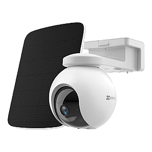 Camera IP Wireless EZVIZ de exterior cu baterie 10.400 mAh, Pan&Tilt, rezolutie 2K+, Audio bidirectional, stocare eMMC 32GB, Panou Solar CS-HB8-2K+-PS(kit)