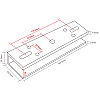 Suport U pt. montaj electromagnet CSE-180P-(S) pe usi din sticla CSE-180P-U – CSAccess CSE-180P-U