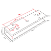 Suport U pt. montaj electromagnet CSE-280P-S pe usi din sticla CSE-280P-U – CSAccess CSE-280P-U