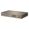 Switch 8 porturi PoE+ Gigabit, 2 porturi SFP Gigabit, 130W, 1U - IP-COM G1110P-8-150W – IP-COM G1110P-8-150W