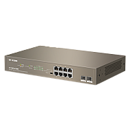 Switch 8 porturi PoE+ Gigabit, 2 porturi SFP Gigabit, 130W, 1U - IP-COM G1110P-8-150W Switch 8 porturi PoE+ Gigabit, 2 porturi SFP Gigabit, 130W, 1U - IP-COM G1110P-8-150W