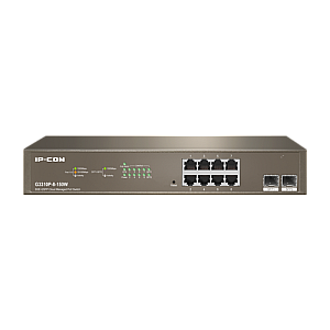 Switch 8 porturi PoE Gigabit, 2 porturi SFP Gigabit, Cloud Management - IP-COM G3310P-8-150W
