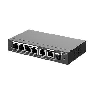 Switch 4 porturi PoE+, 2 porturi GE, 1 port SFP, Gigabit, Cloud Management - Ruijie RG-ES206GS-P